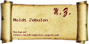 Moldt Zebulon névjegykártya